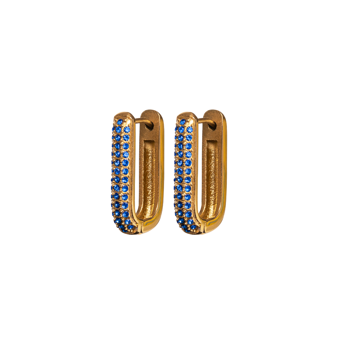 Glam Earrings Large Cobalt