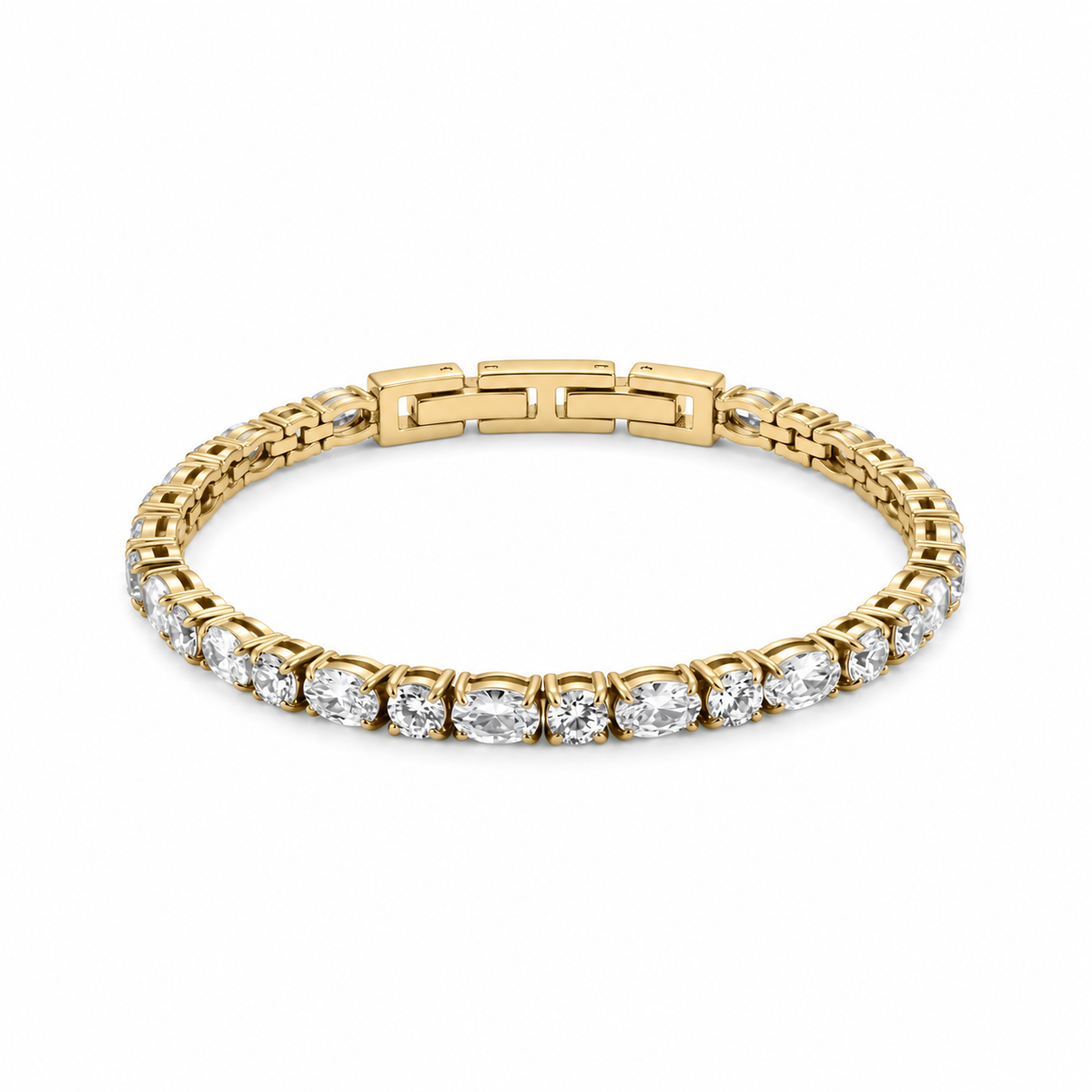 Alternating Tennis Bracelet 4 mm