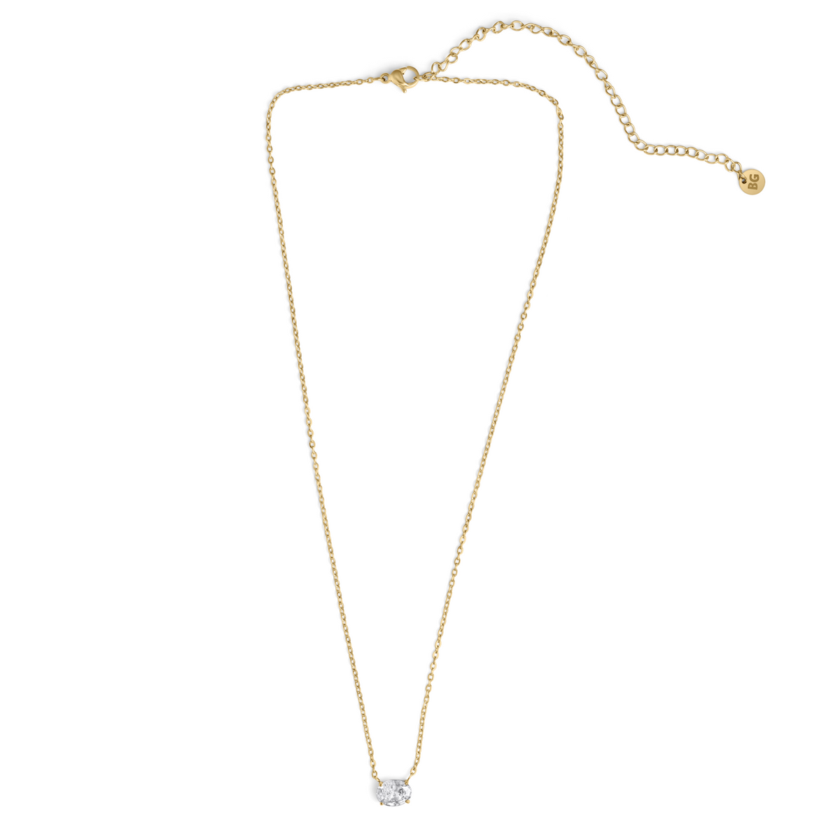 Oval Necklace – goud