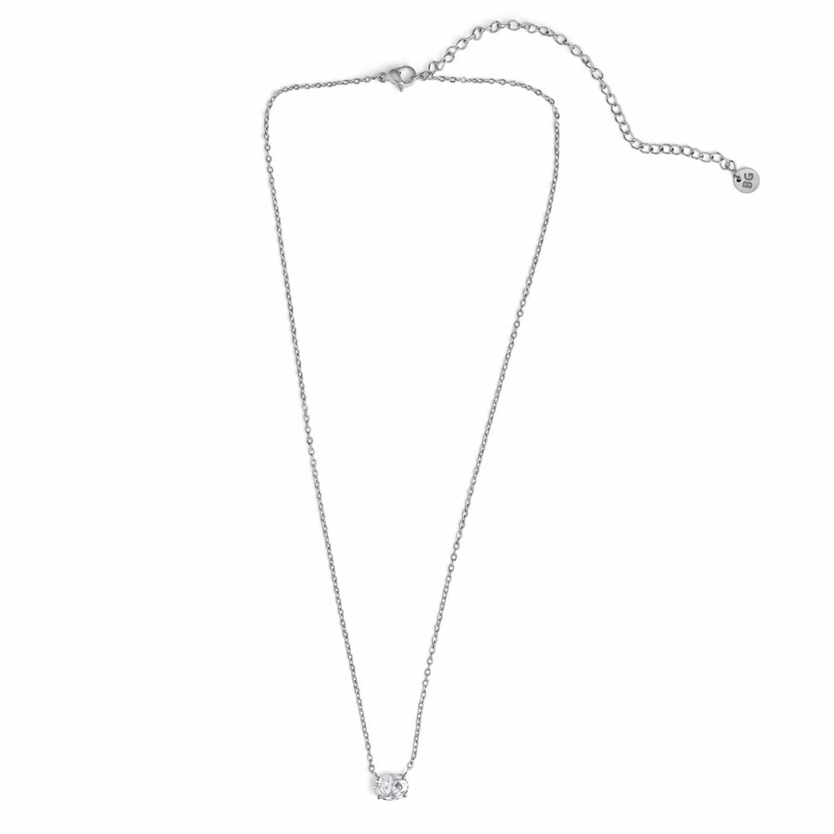 Oval Necklace – zilver