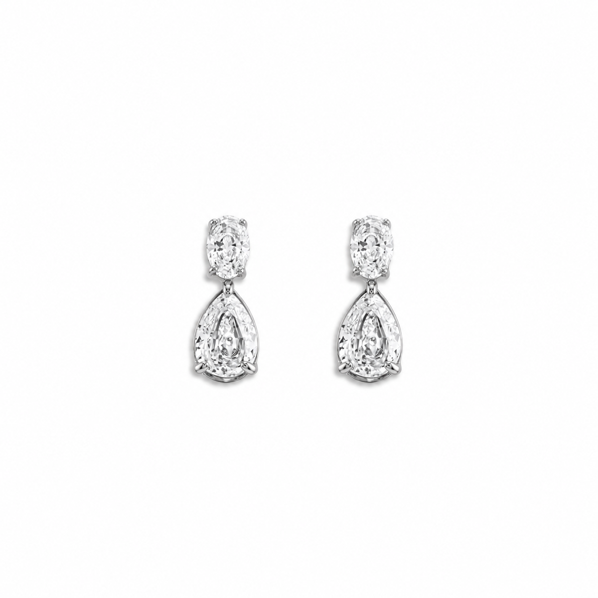 Crystal Drop Earrings – zilver