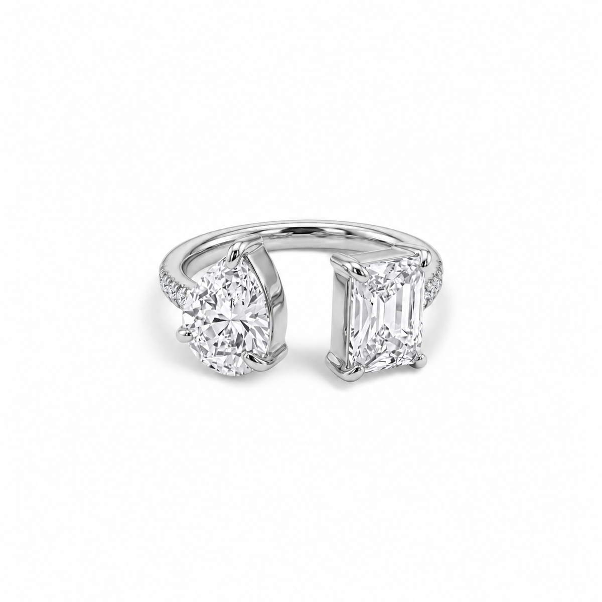 Dual Cut Ring – zilver