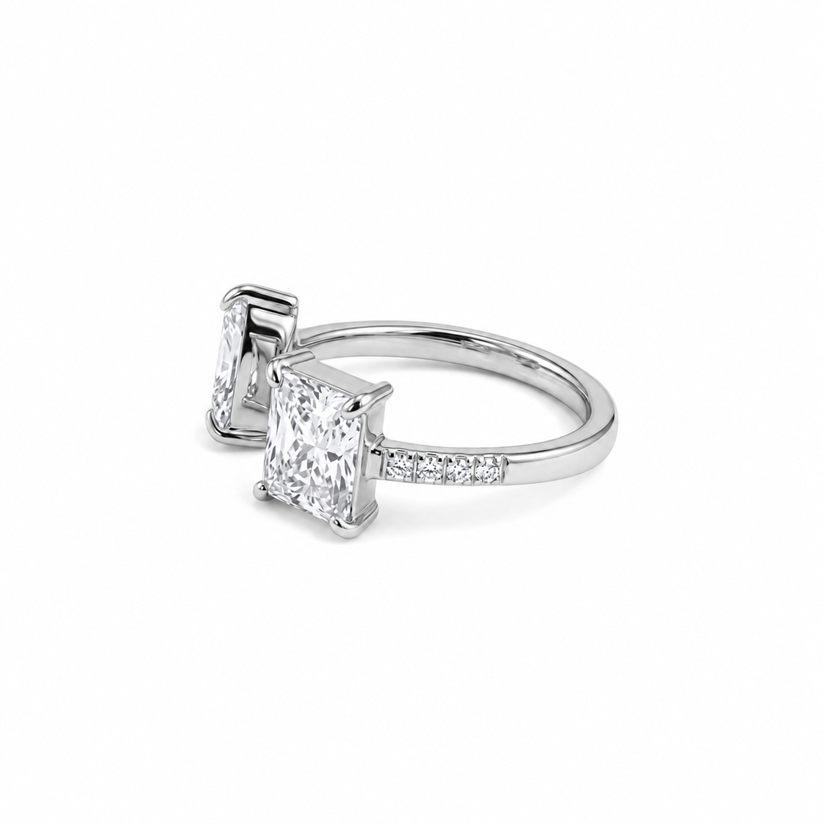 Dual Cut Ring – zilver – detail