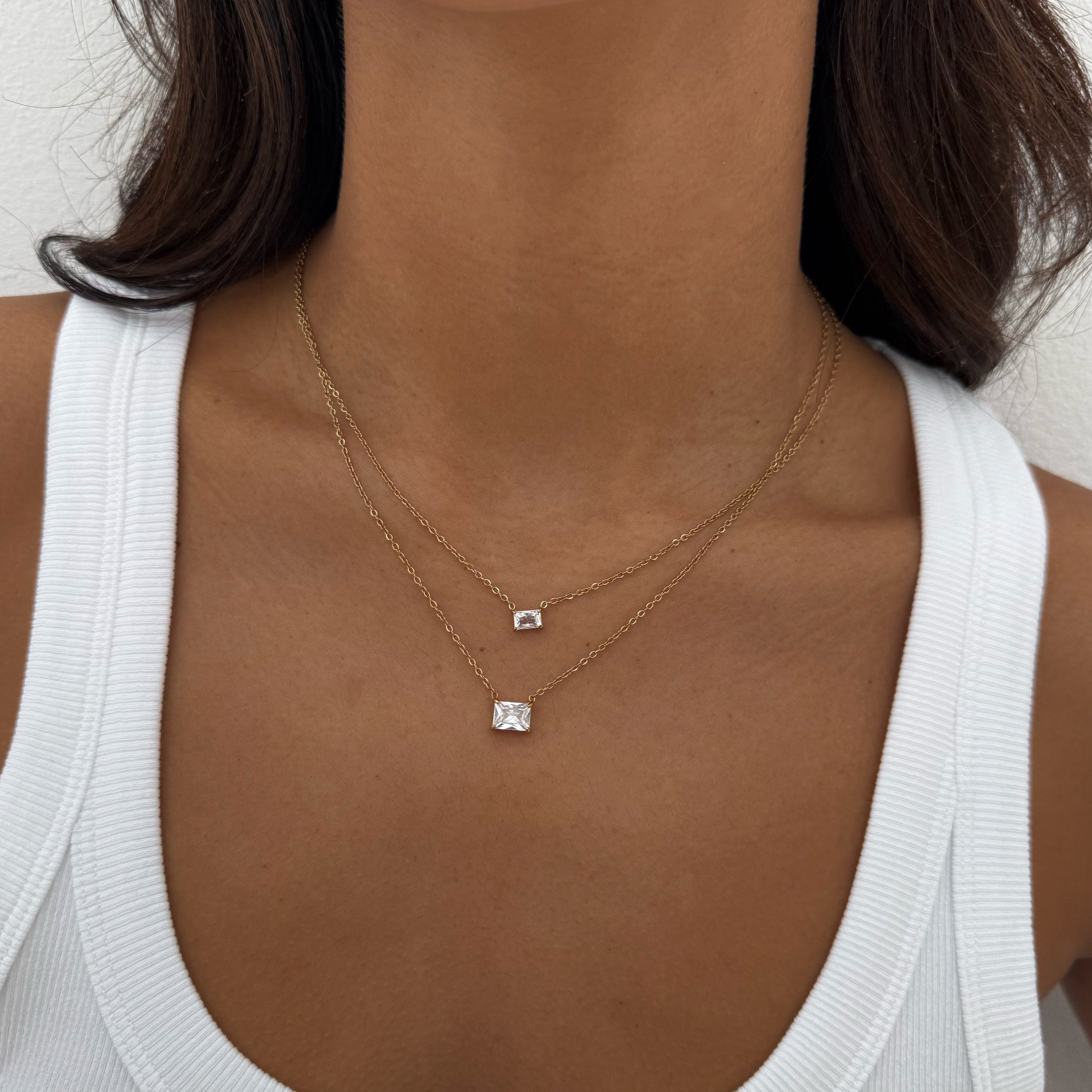 Collier émeraude 6 mm