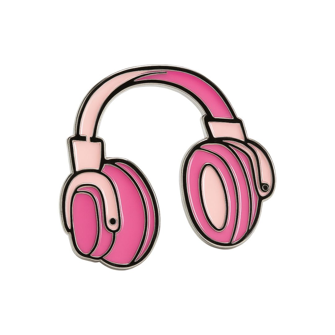 Beats Sticker - Roze koptelefoon sticker voor muzieklovers | Be Golden