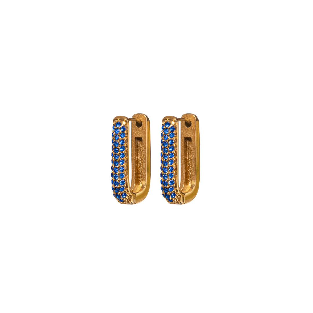 Glam Earrings Medium Cobalt