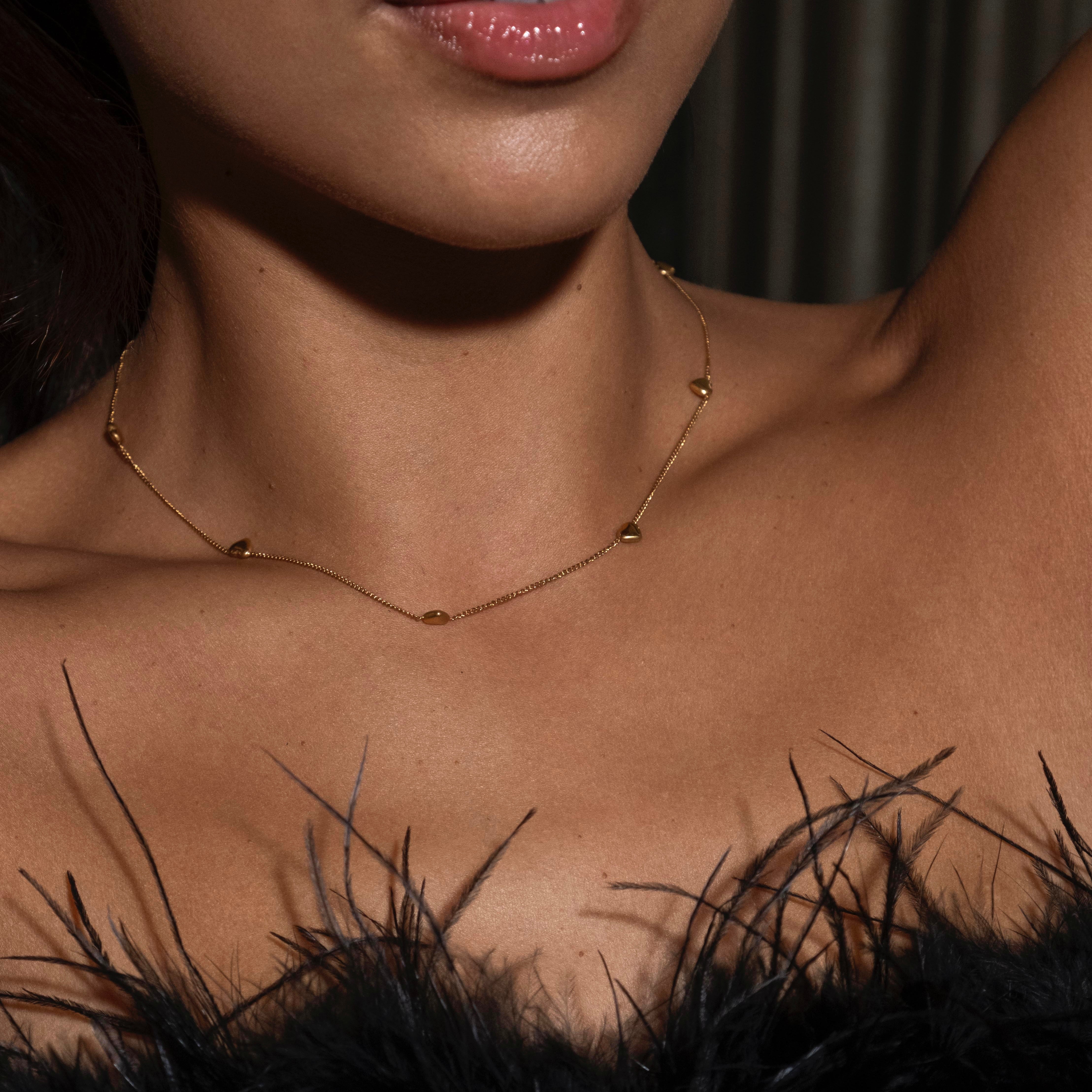 Goldie Hearts Necklace