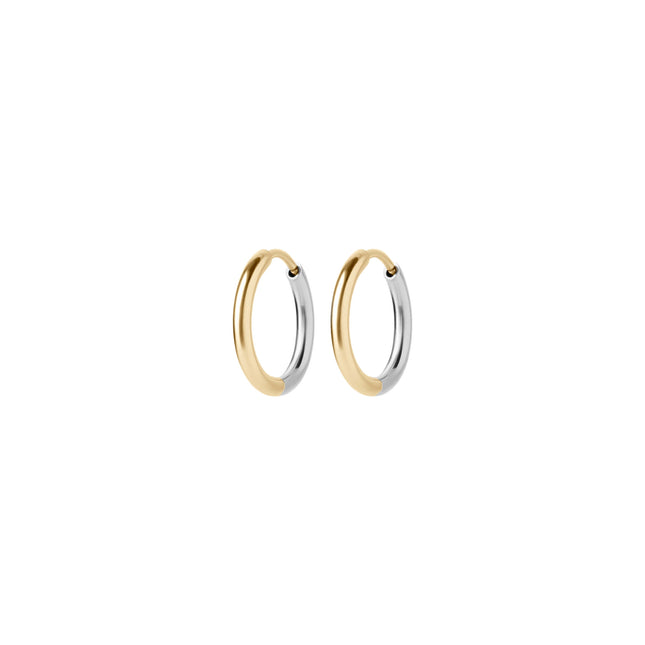 Plain Earrings 15 mm Bicolor