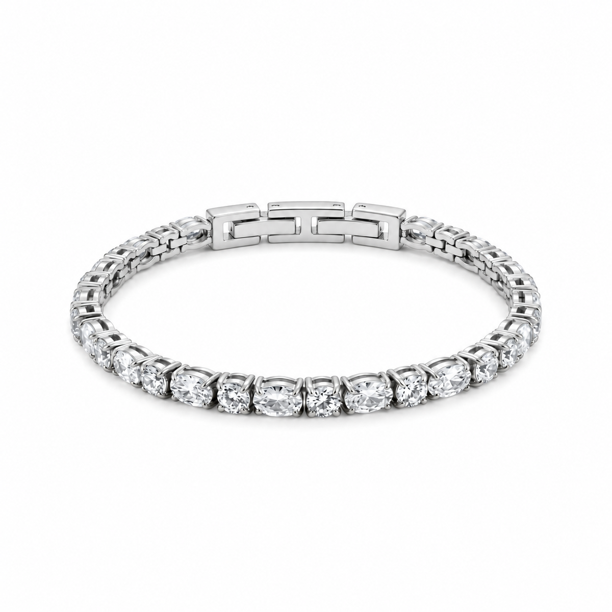 Alternating Tennis Bracelet 4 mm