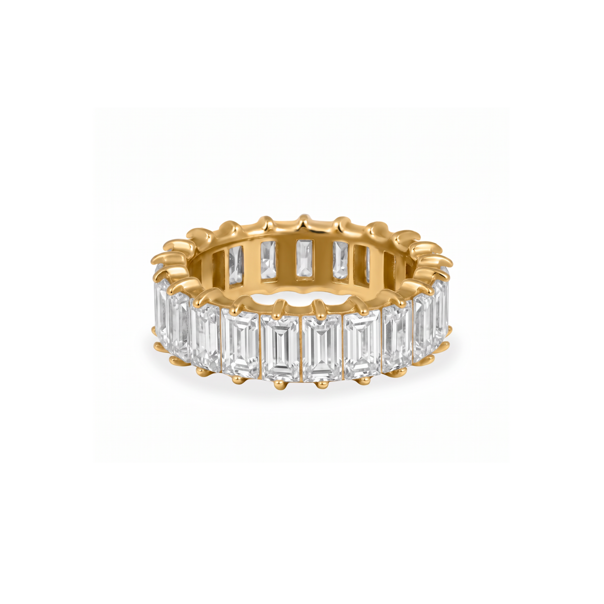 Emerald Band Ring – goud