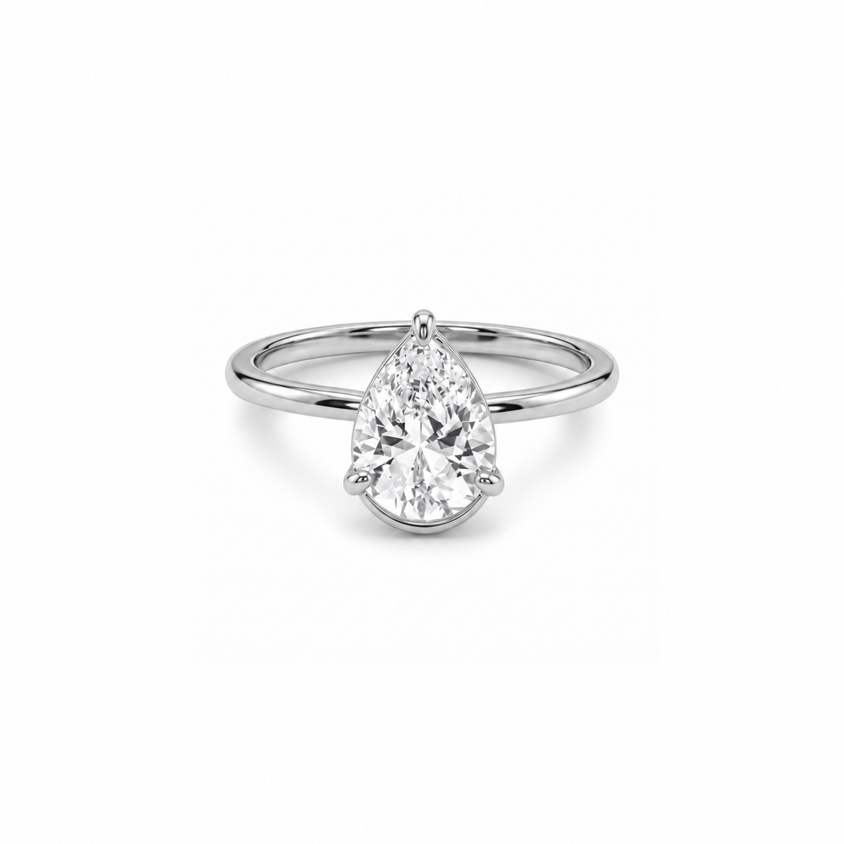 Pear Drop Ring – zilver