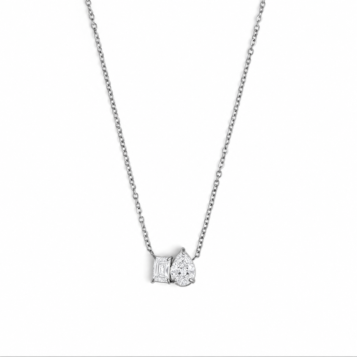 Duet Necklace – zilver – detail