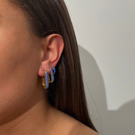 Glam Earrings Large Cobalt